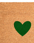24" X 36" Brown Green White And Red Three Hearts Outdoor Coir Door Mat