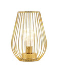 8" Gold Geometric Novelty Lantern With Novelty Shade