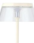 Set of Two 11" White Geometric USB Dimmable Table Lamps