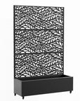 71" X 47" Black Galvanized Metal Rectangular Planter Box
