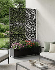 71" X 47" Black Galvanized Metal Rectangular Planter Box
