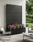 71" X 47" Black Galvanized Metal Rectangular Planter Box