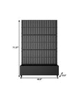 71" X 47" Black Galvanized Metal Rectangular Planter Box