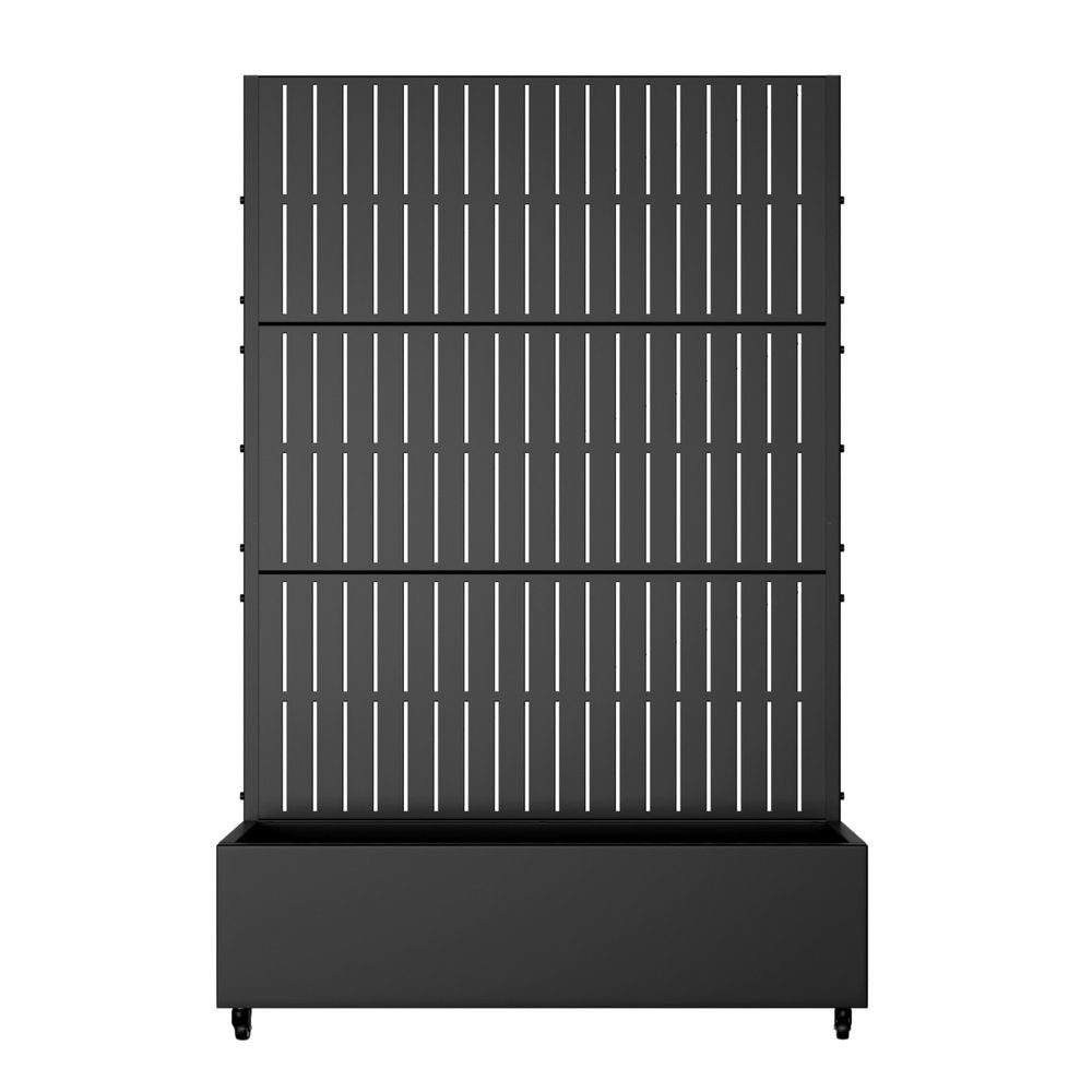 71" X 47" Black Galvanized Metal Rectangular Planter Box