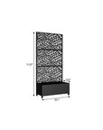 71" X 35" Black Galvanized Metal Rectangular Planter Box