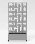 70" X 35" Gray Galvanized Metal Rectangular Planter Box