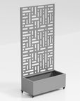 70" X 35" Gray Galvanized Metal Rectangular Planter Box
