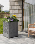 70" X 35" Gray Galvanized Metal Rectangular Planter Box