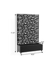 71" X 47" Black Galvanized Metal Rectangular Planter Box