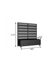 71" X 47" Black Galvanized Metal Rectangular Planter Box