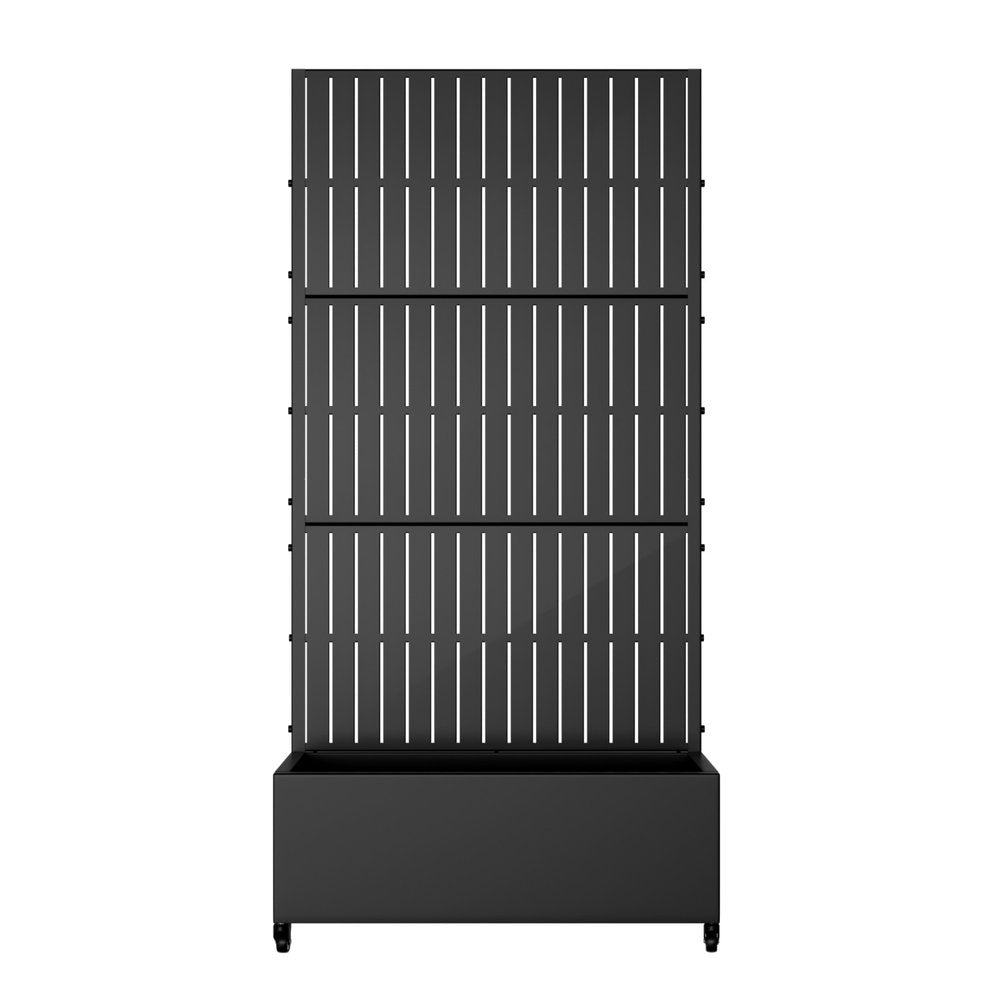 71" X 35" Black Galvanized Metal Rectangular Planter Box
