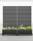 71" X 35" Black Galvanized Metal Rectangular Planter Box