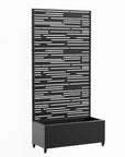 71" X 35" Black Galvanized Metal Rectangular Planter Box