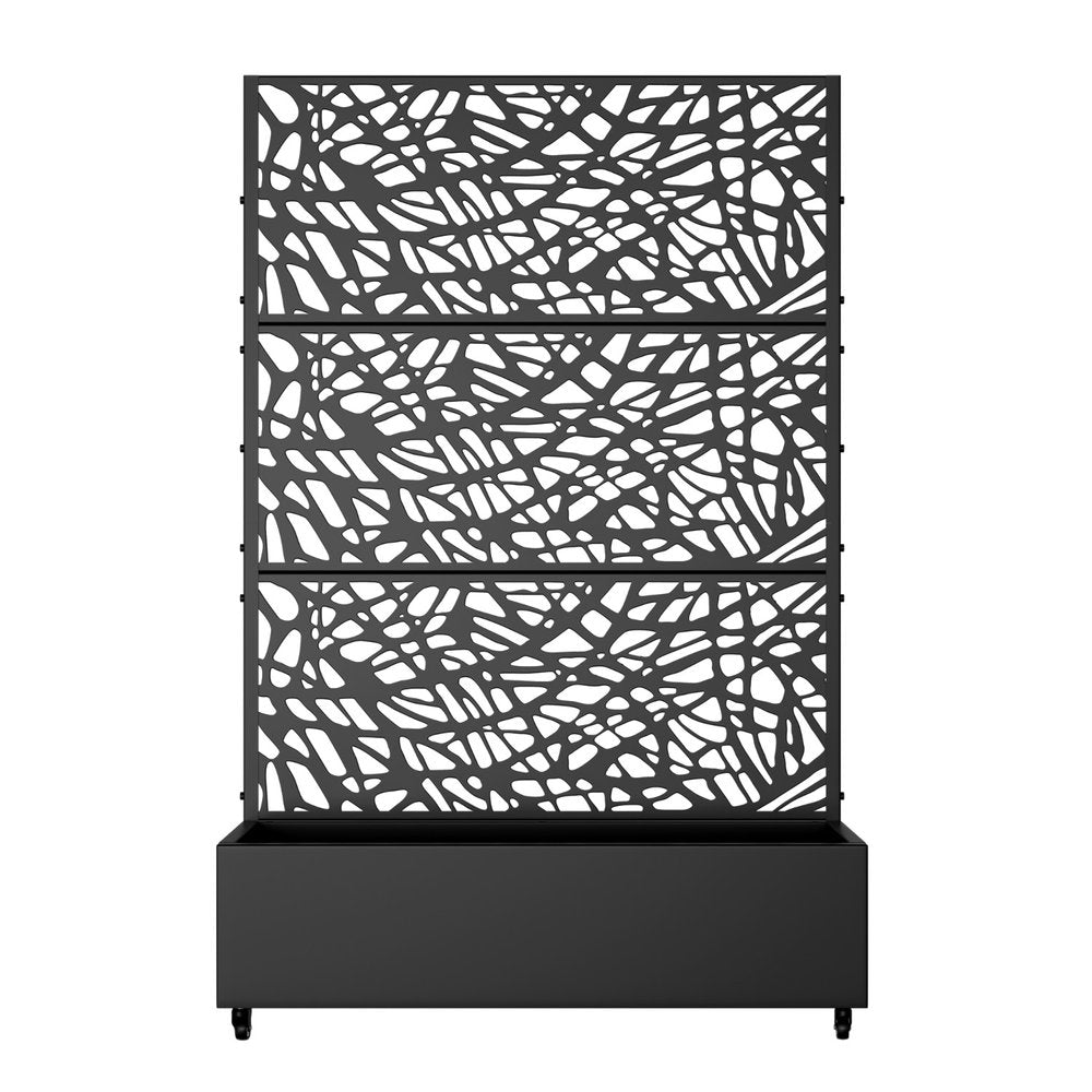 71" X 47" Black Galvanized Metal Rectangular Planter Box
