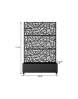 71" X 47" Black Galvanized Metal Rectangular Planter Box