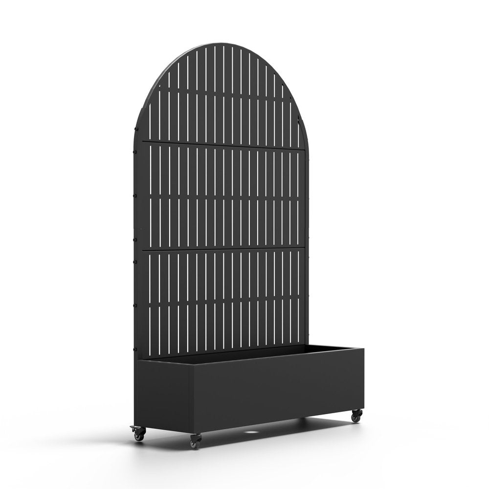 71" X 47" Black Galvanized Metal Rectangular Planter Box