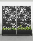 71" X 35" Black Galvanized Metal Rectangular Planter Box