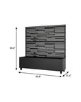 47" X 47" Black Galvanized Metal Rectangular Planter Box