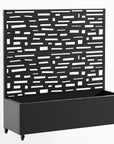 47" X 47" Black Galvanized Metal Rectangular Planter Box