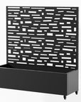 47" X 47" Black Galvanized Metal Rectangular Planter Box