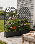71" X 35" Black Galvanized Metal Rectangular Planter Box