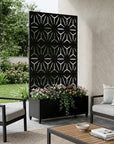 71" X 35" Black Galvanized Metal Rectangular Planter Box