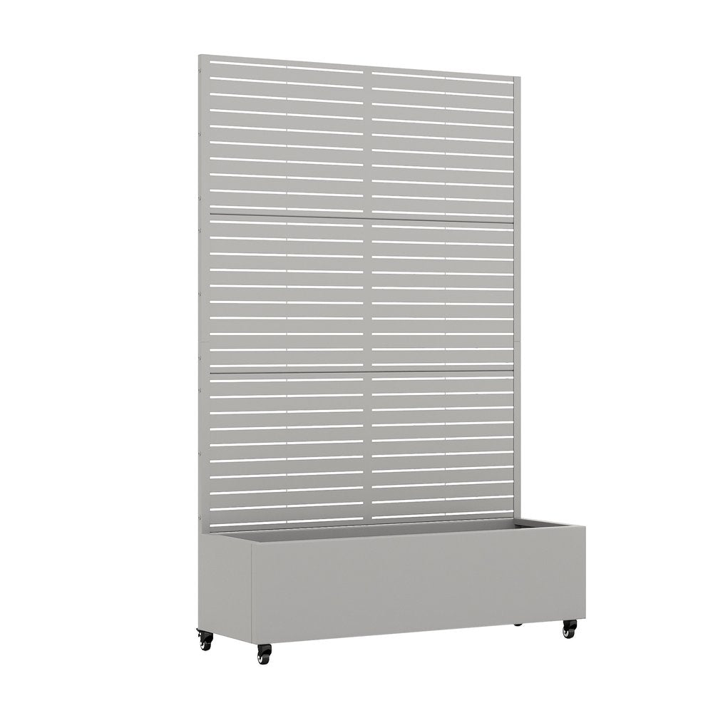 71" X 47" Gray Galvanized Metal Rectangular Planter Box