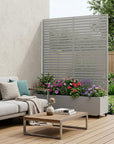 71" X 47" Gray Galvanized Metal Rectangular Planter Box