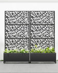 71" X 35" Black Galvanized Metal Rectangular Planter Box