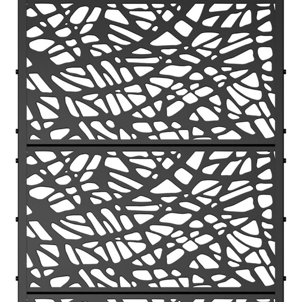 71" X 35" Black Galvanized Metal Rectangular Planter Box