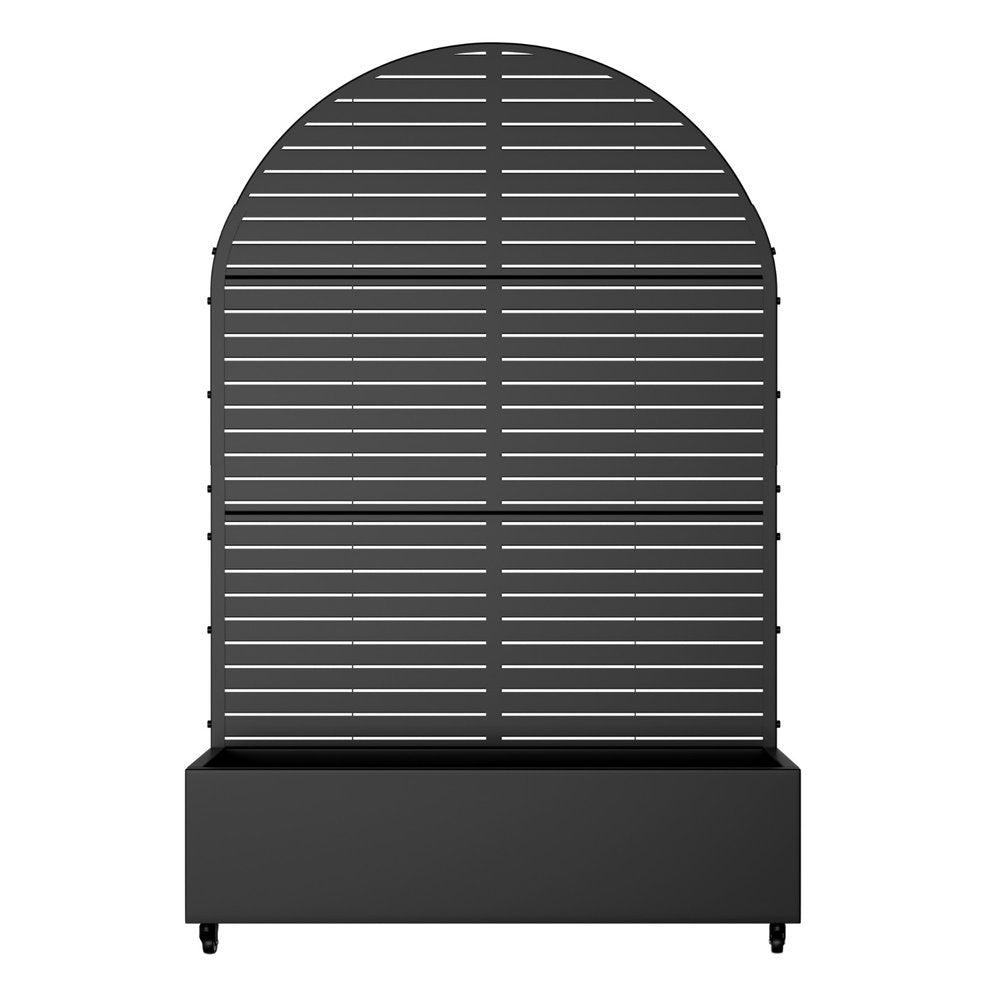 71" X 47" Black Galvanized Metal Rectangular Planter Box