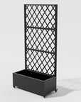 71" X 35" Black Galvanized Metal Rectangular Planter Box