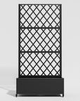 71" X 35" Black Galvanized Metal Rectangular Planter Box