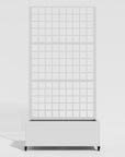 71" X 35" White Galvanized Metal Rectangular Planter Box