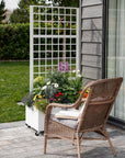 71" X 35" White Galvanized Metal Rectangular Planter Box