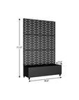 71" X 47" Black Galvanized Metal Rectangular Planter Box