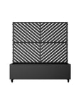 47" X 47" Black Galvanized Metal Rectangular Planter Box