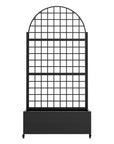 70" X 35" Black Galvanized Metal Rectangular Planter Box