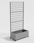 71" X 35" Gray Galvanized Metal Rectangular Planter Box