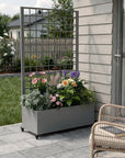 71" X 35" Gray Galvanized Metal Rectangular Planter Box