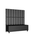 47" X 47" Black Galvanized Metal Rectangular Planter Box