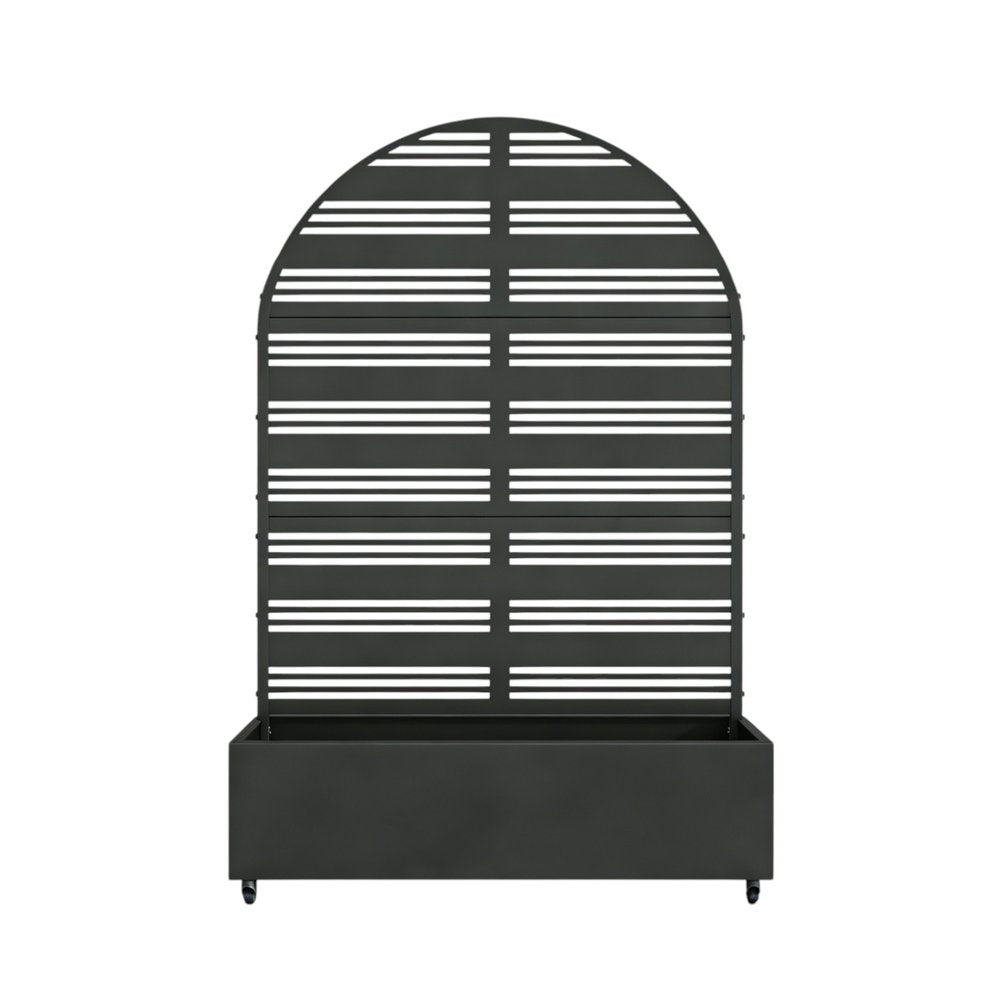 71" X 47" Black Galvanized Metal Rectangular Planter Box