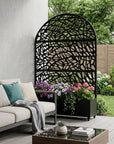 71" X 47" Black Galvanized Metal Rectangular Planter Box