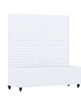 47" X 47" White Galvanized Metal Rectangular Planter Box