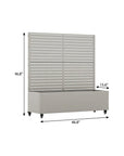47" X 47" Gray Galvanized Metal Rectangular Planter Box