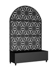 71" X 47" Black Galvanized Metal Rectangular Planter Box