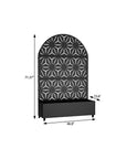 71" X 47" Black Galvanized Metal Rectangular Planter Box