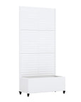 71" X 35" White Galvanized Metal Rectangular Planter Box