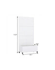 71" X 35" White Galvanized Metal Rectangular Planter Box