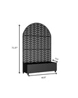 71" X 47" Black Galvanized Metal Rectangular Planter Box